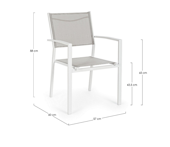 SEDIA HILDE BIANCO
