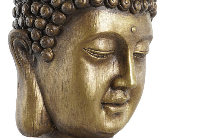 FIORIERA FIBRA DI VETRO BUDDHA 25X25X36 ORO