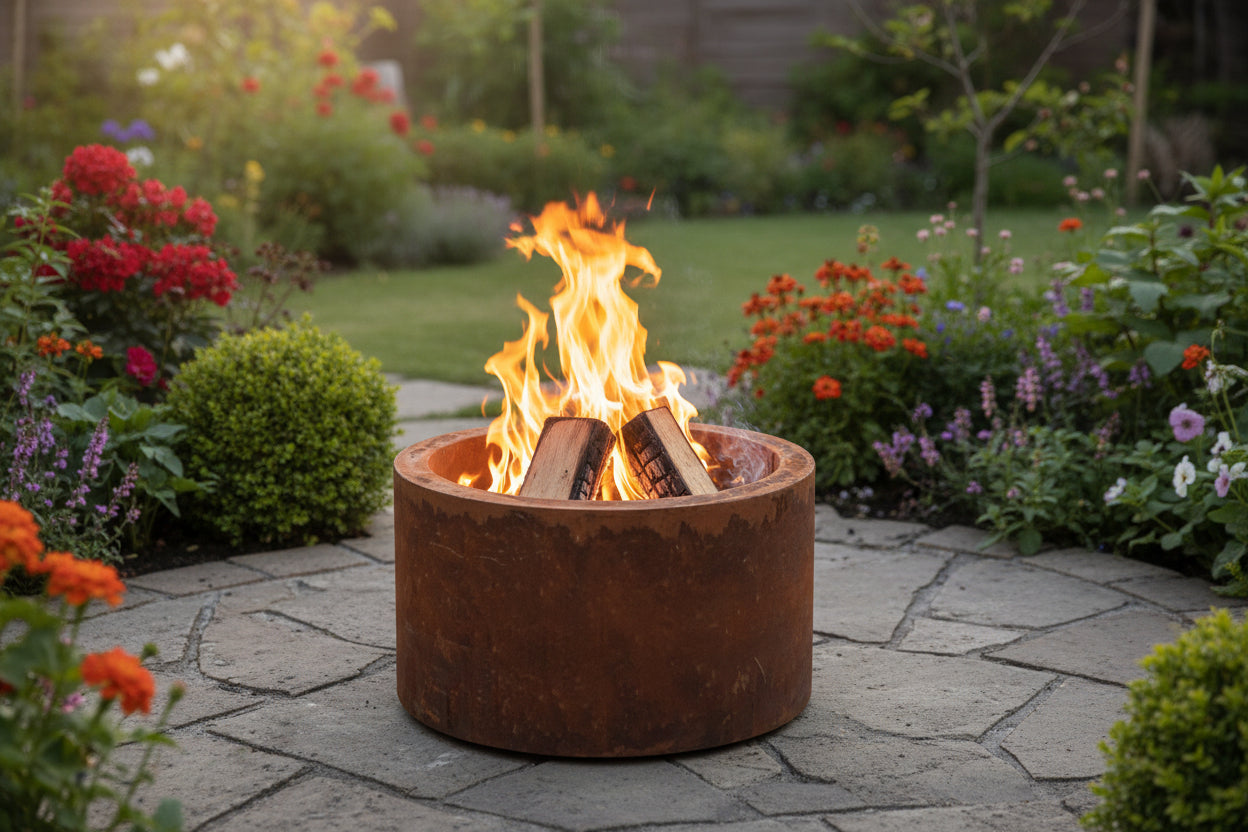 BRACIERE NEBRASKA RUGGINE D60X26H