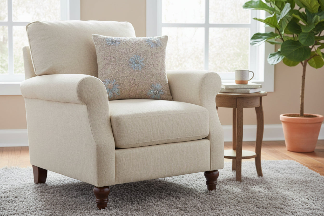 CUSCINO COTONE RICAMO 45X45