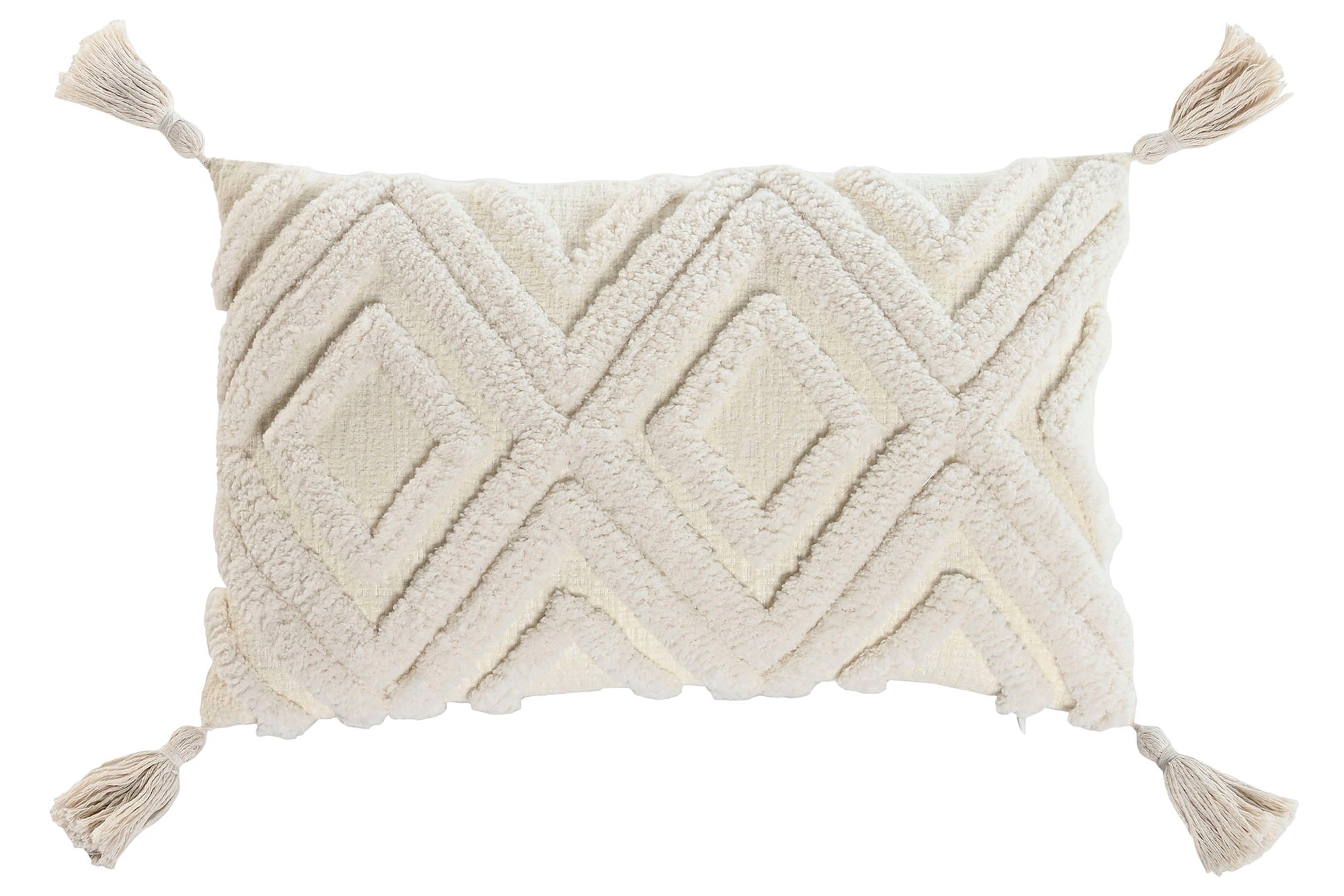 CUSCINO ECRU 50X30 C/NAPPINE