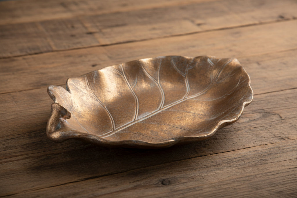 CENTROTAVOLA RESINA CM 33 FOGLIA ORO