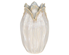 VASO CERAMICA FOGLIA CREMA