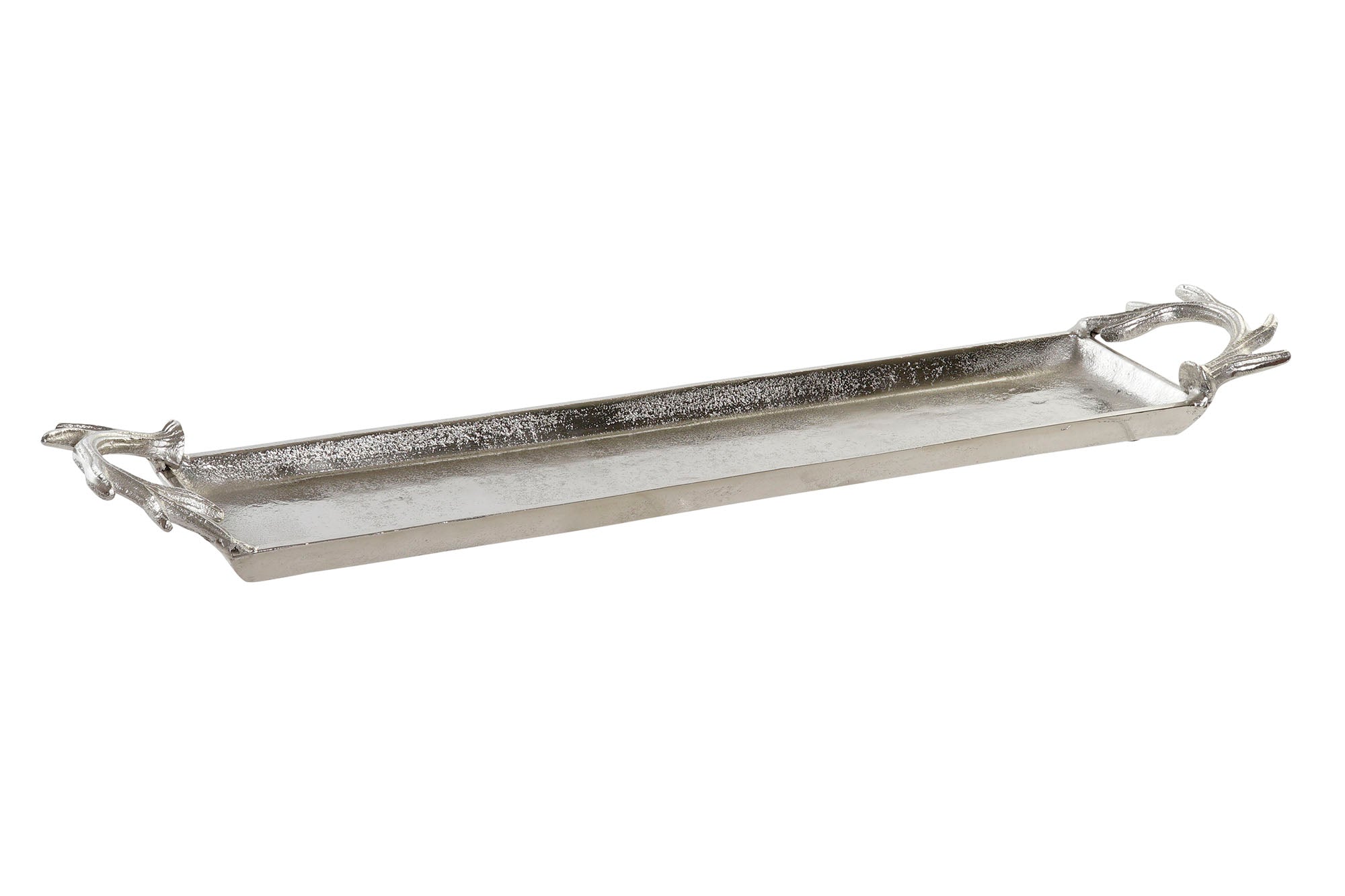 CENTRO TAVOLA RETT ALLUMINIO PLATINATO