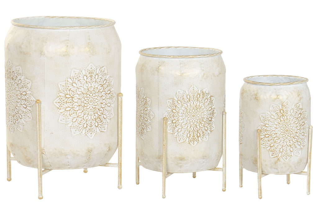 VASO METALLO C/PIEDINI MEDIO