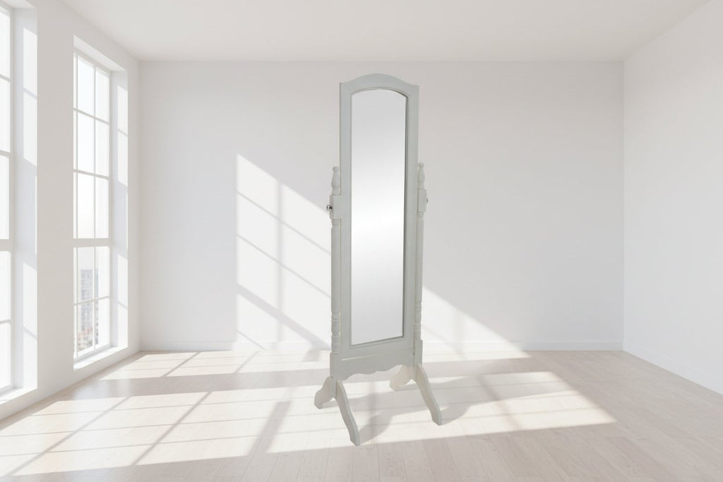 SPECCHIO LEGNO NATURALE BIANCO