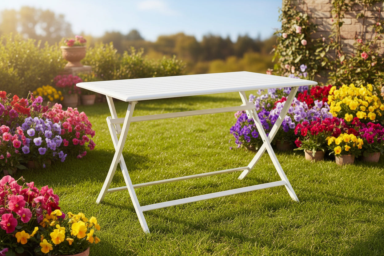 TAVOLO PIEGH. ELIN 110X70 BIANCO