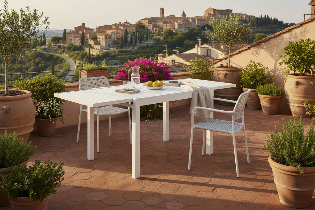 TAVOLO ALL PELAGIUS 83-166/80 BIANCO