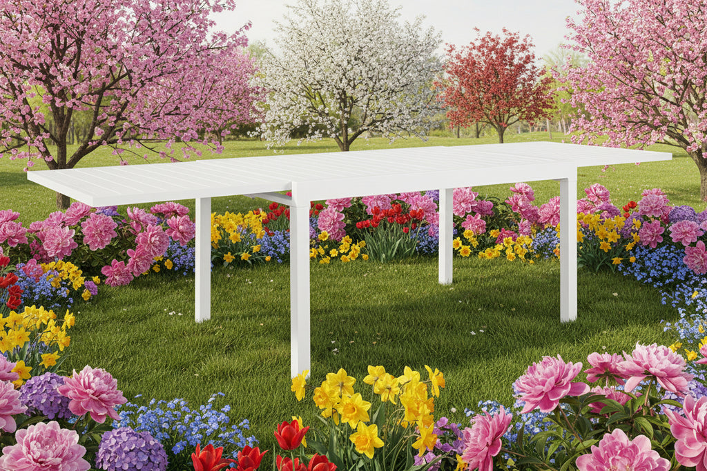 TAVOLO ALL PELAGIUS 135-270X90 BIANCO