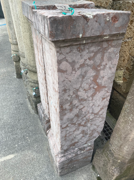 COPPIA PILASTRI ANTICHI ROSSO VERONA