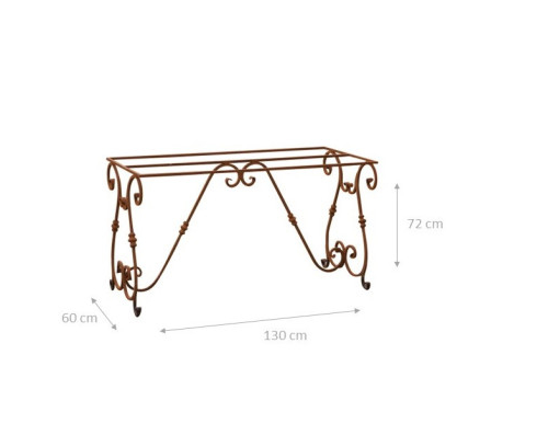 BASE FERRO TAVOLO 130X60 H70