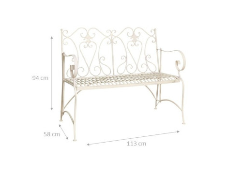 DIVANETTO IN FERRO 113X58X94 BIANCO