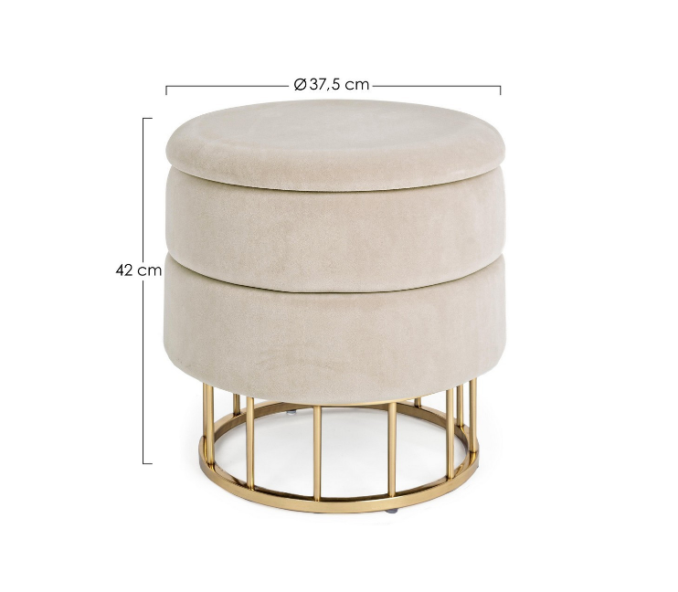 SGABELLO CONT PAVLINA BEIGE