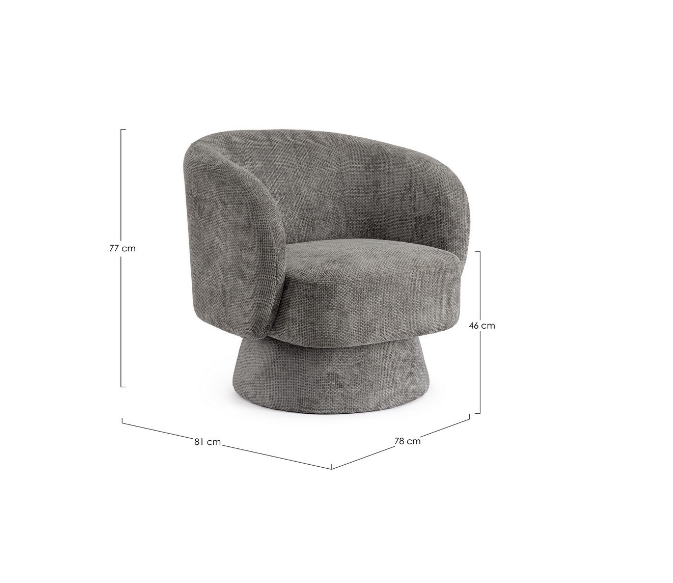 POLTRONA GIREVOLE GRIGIO SC