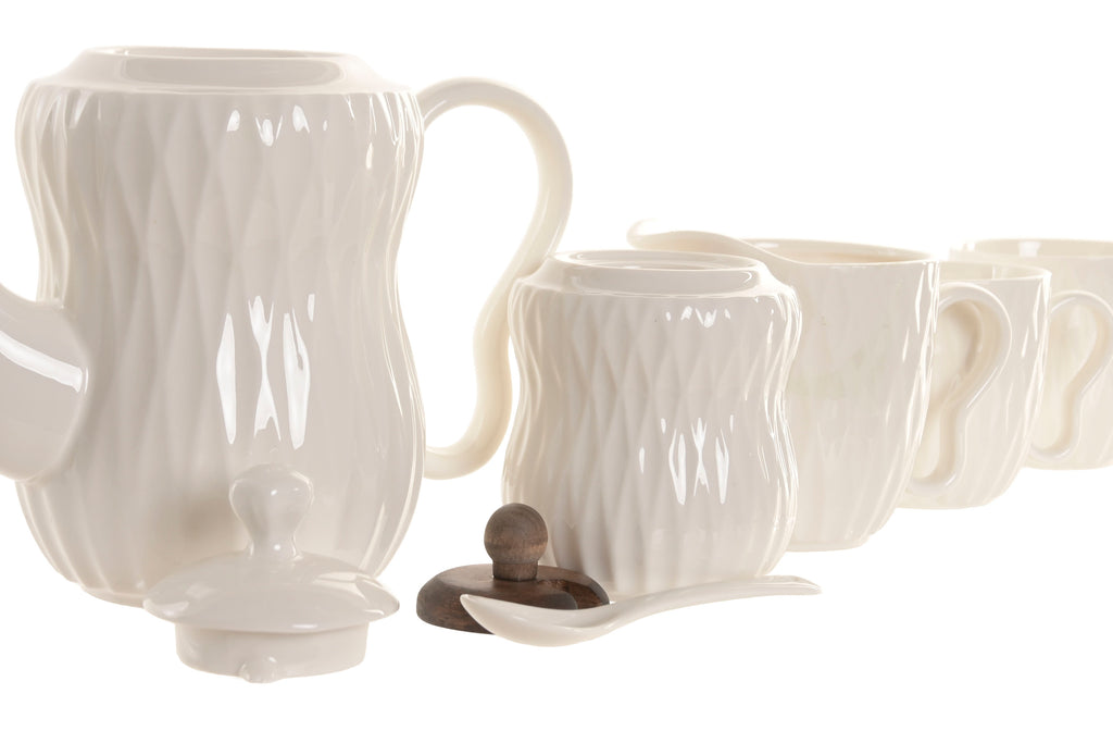 CAFFE SET 6 PORCELLANA BAMB 240ML BIANCO