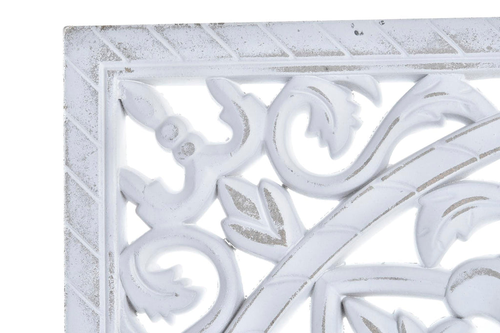 SPECCHIO MDF MANDALA DECAPE BIANCO