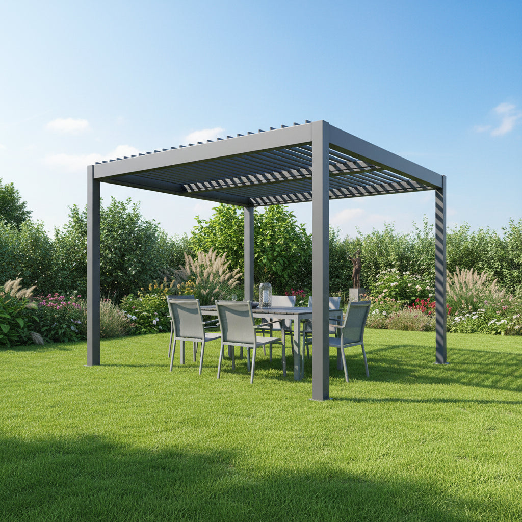 PERGOLA BIOCLIMATICA 120 MT 3X4 GRIGIO