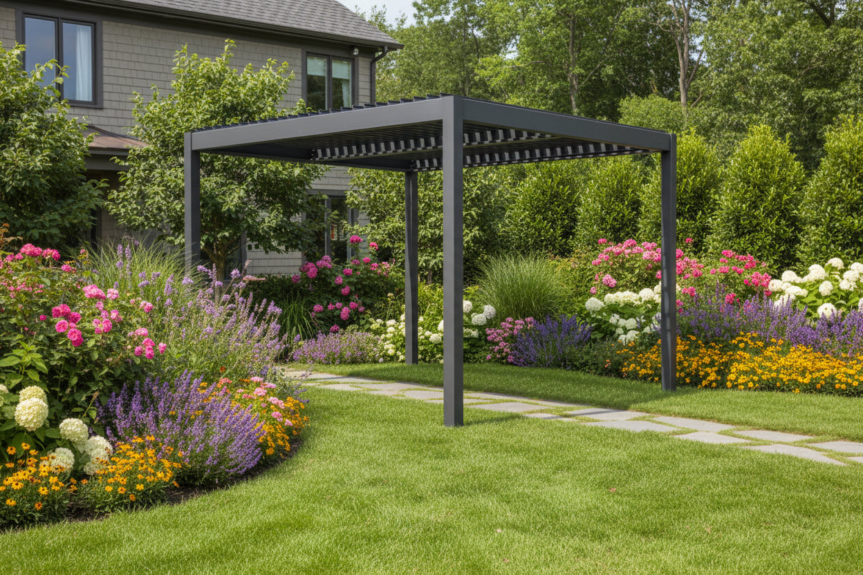PERGOLA BIOCLIMATICA ALL GRIGIO 3X3