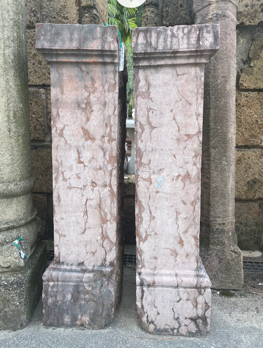 COPPIA PILASTRI ANTICHI ROSSO VERONA