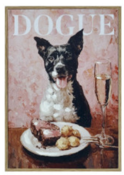 QUADRO TELA CANE 24X34