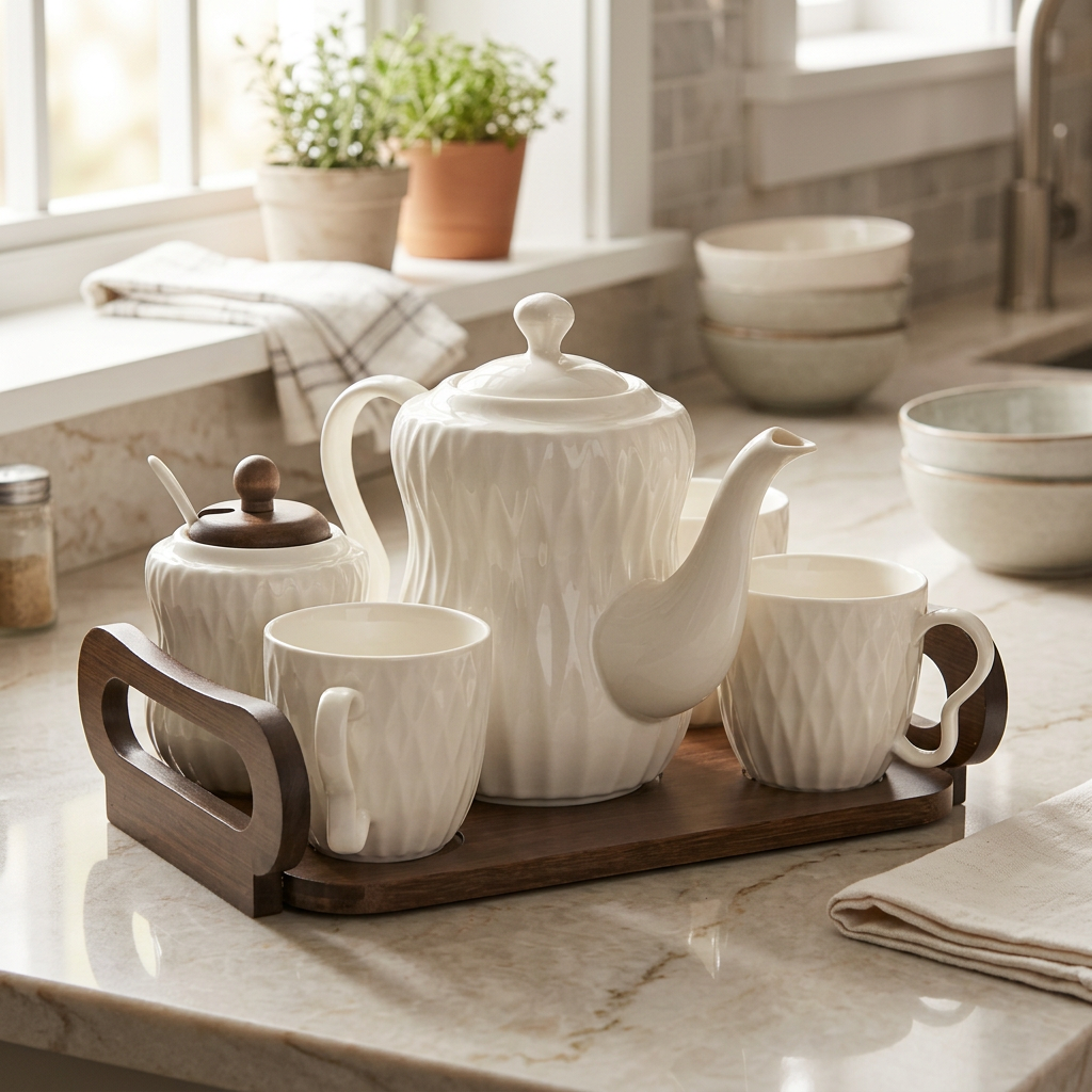 CAFFE SET 6 PORCELLANA BAMB 240ML BIANCO