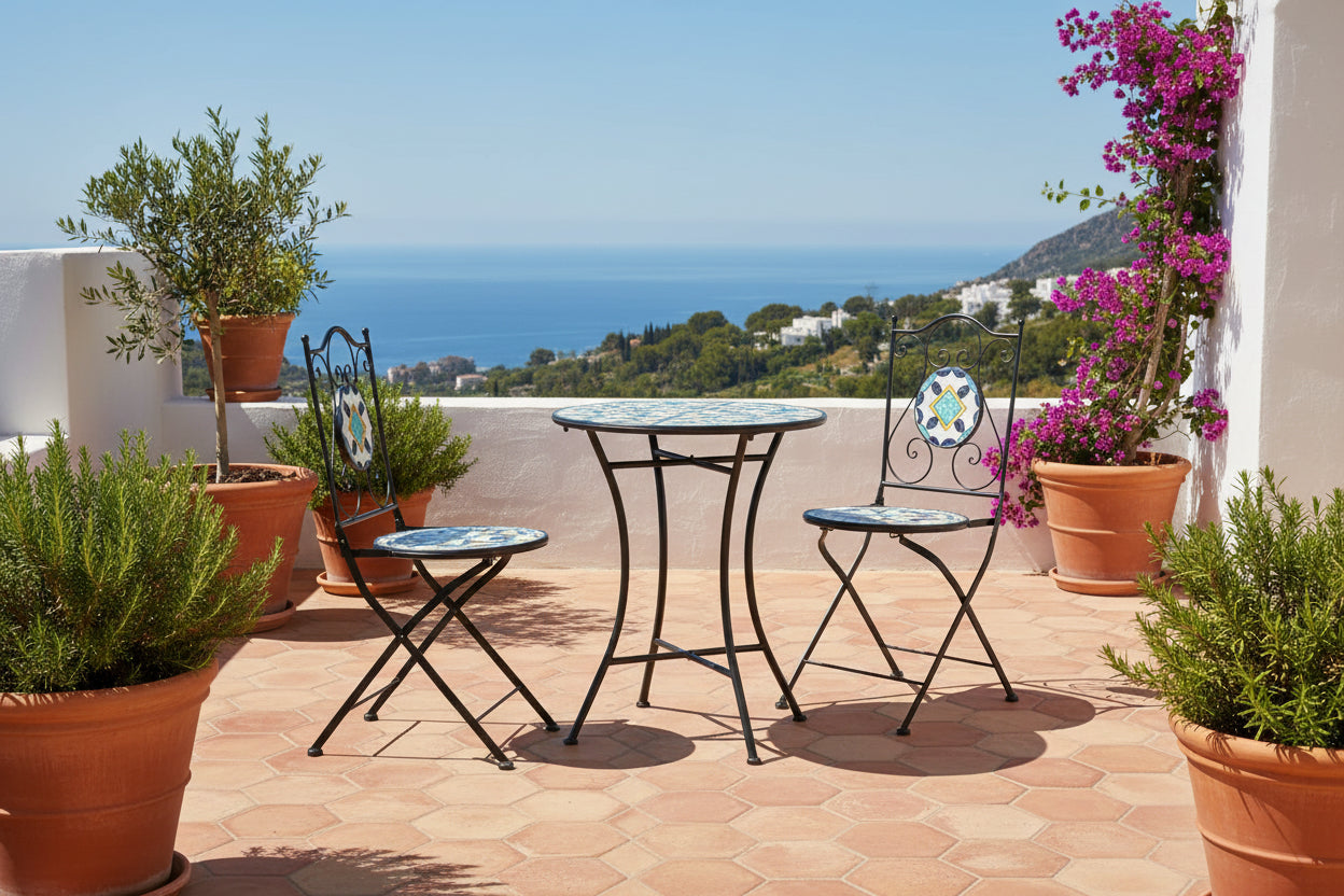 SET POSITANO TAVOLO + 2 SEDIE