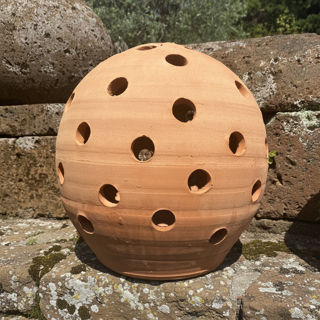 SFERA FORATA TERRACOTTA CM 30