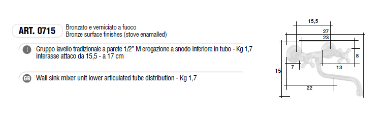 RUBINETTO A MURO 0715