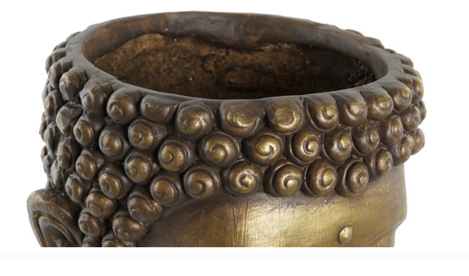 FIORIERA FIBRA DI VETRO BUDDHA  ORO