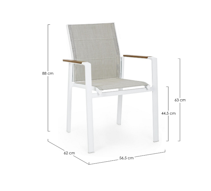 SEDIA C-BR KUBIC BIANCO