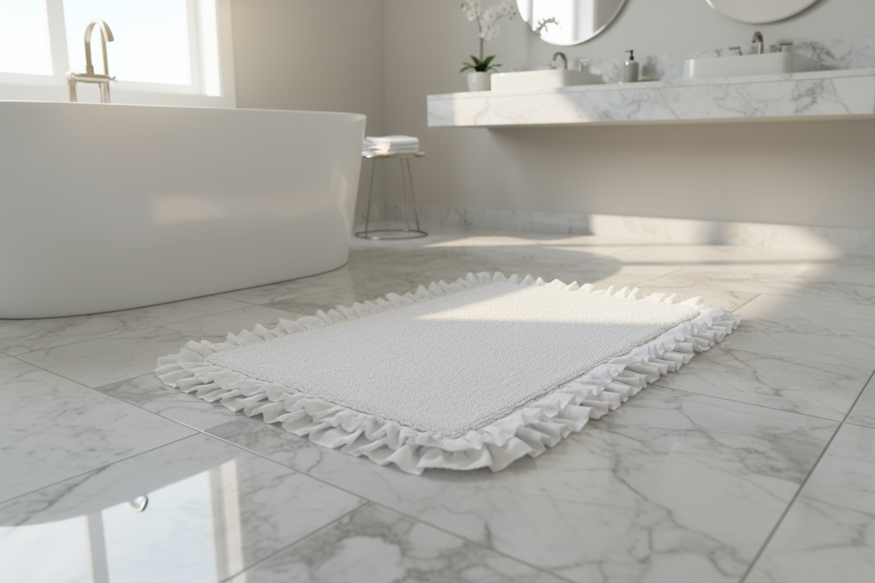 TAPPETO CON DOPPIA GALA 1600 GSM PANNA