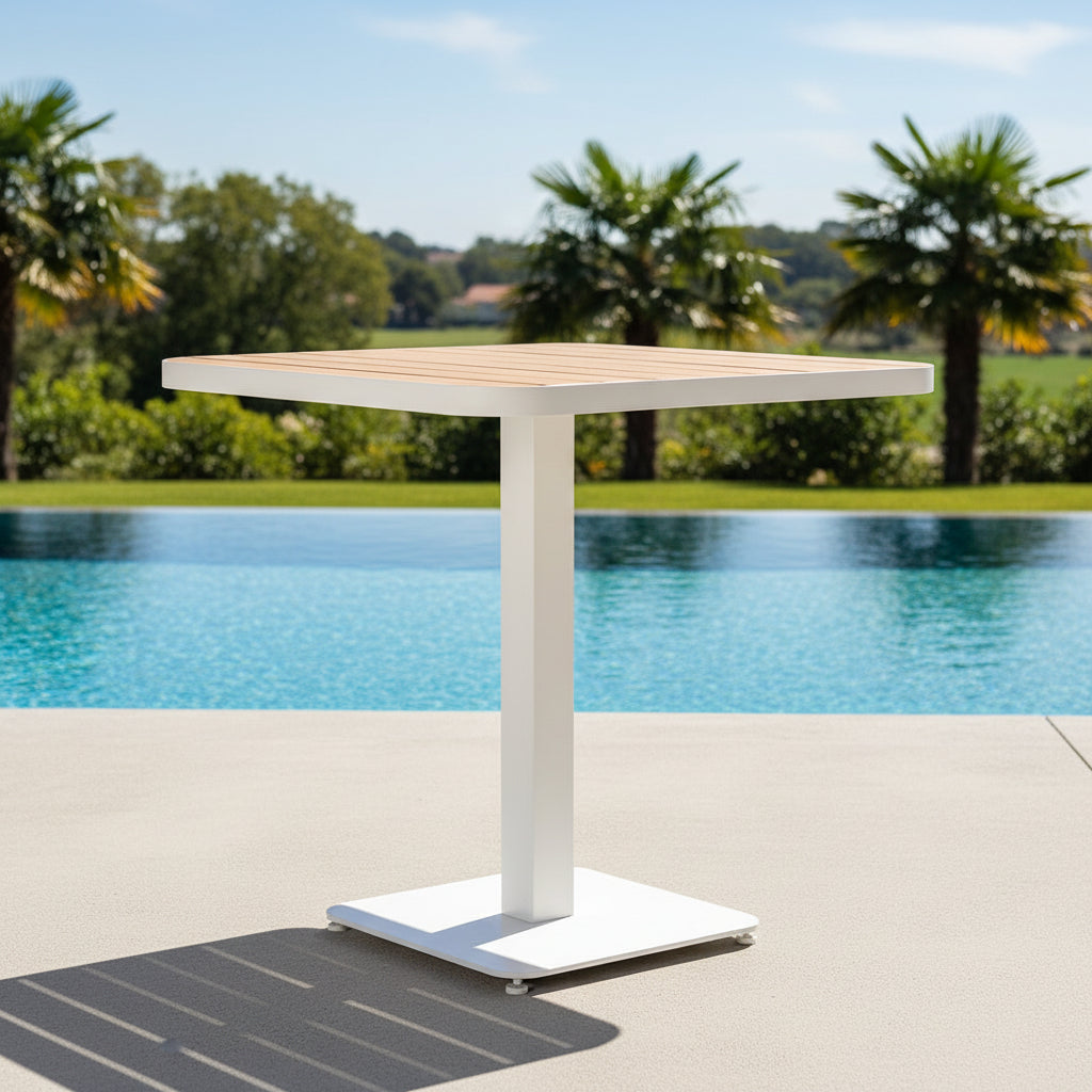 TAVOLO BELMAR BIANCO 75X75