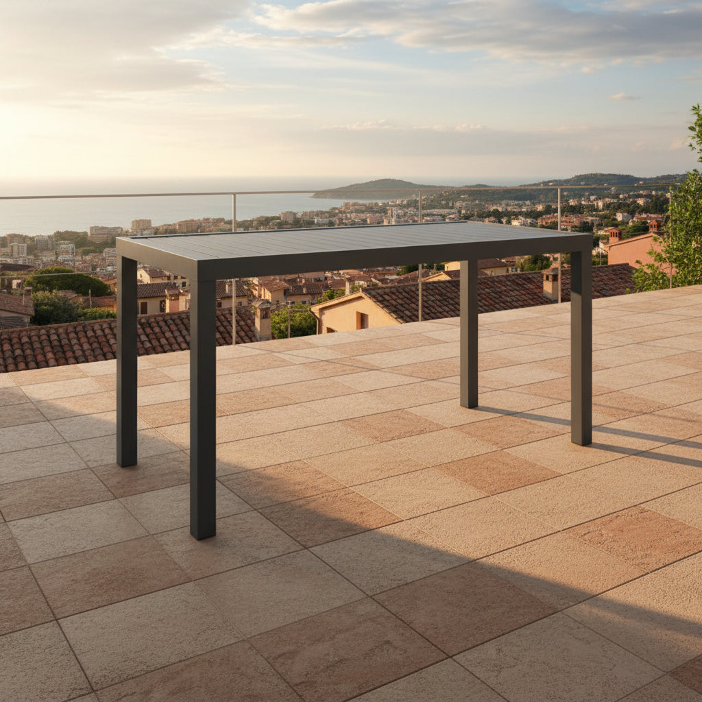 TAVOLO HILDE 130X68 ANTRACITE