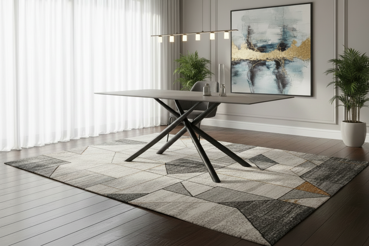 TAVOLO ARGITA 180X90 NERO PIANO IN GRES