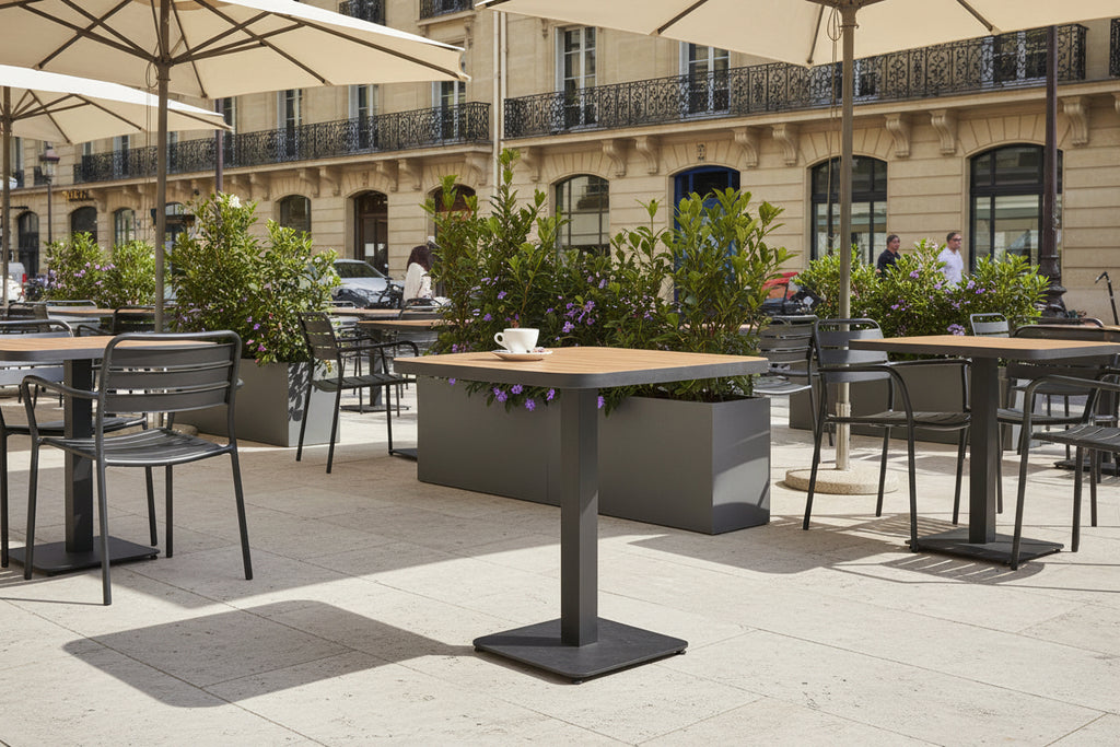TAVOLO BELMAR ANTRACITE 75X75