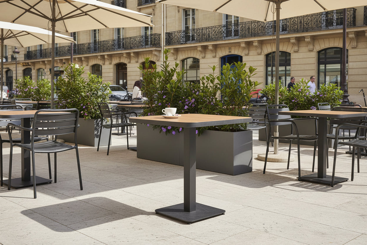 TAVOLO BELMAR ANTRACITE 75X75