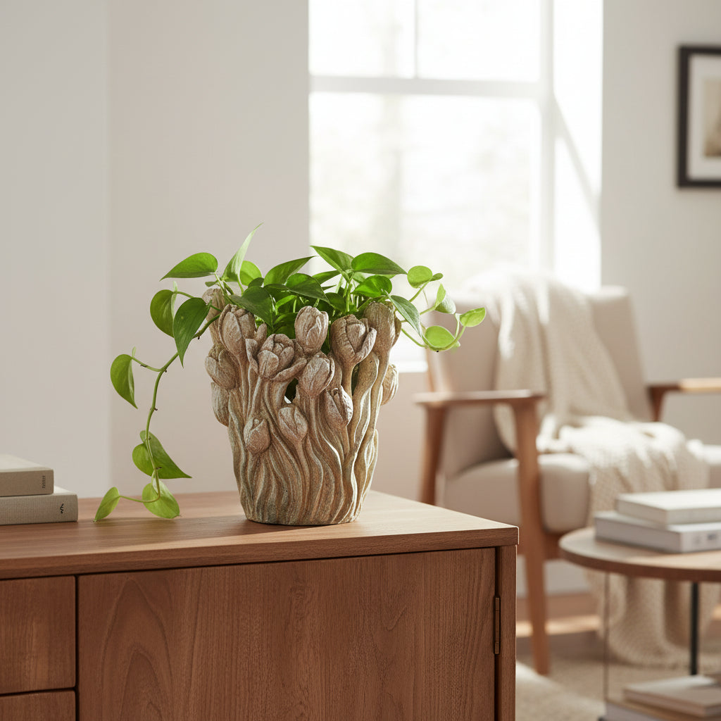 VASO CEMENTO TULIPANI